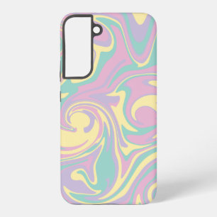 Coque Samsung Galaxy Déversement - rose pastel, jaune, violet et vert