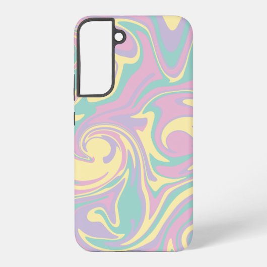 Coque Samsung Galaxy Déversement - rose pastel, jaune, violet et vert (Verso)