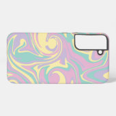 Coque Samsung Galaxy Déversement - rose pastel, jaune, violet et vert (Verso Horizontal)