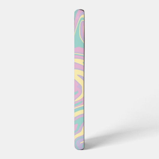 Coque Samsung Galaxy Déversement - rose pastel, jaune, violet et vert (Côté gauche)