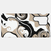 Coque Samsung Galaxy Déversement - Taupe, noir et blanc (Verso Horizontal)