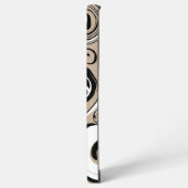 Coque Samsung Galaxy Déversement - Taupe, noir et blanc (Côté gauche)