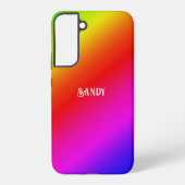 Coque Samsung Galaxy Diagonal Arc-en-ciel dégradé de couleur Ajouter un (Verso)
