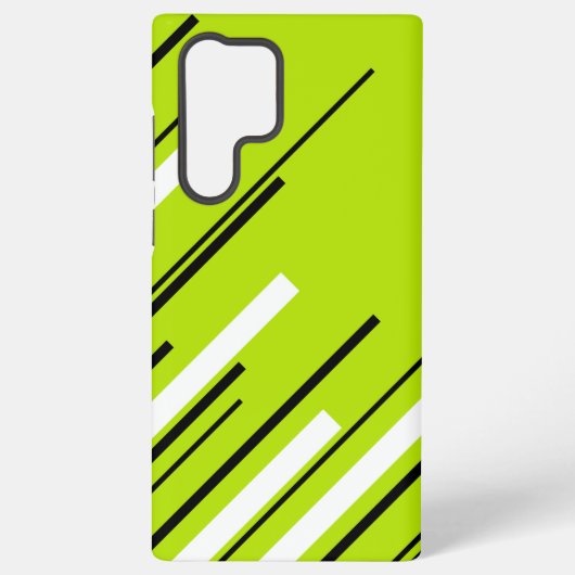 Coque Samsung Galaxy Diagonales - Vert citron vert (Verso)
