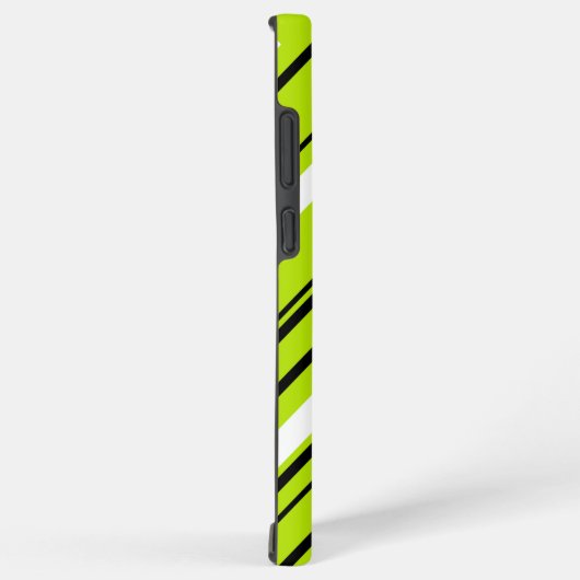 Coque Samsung Galaxy Diagonales - Vert citron vert (Côté droit)