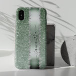 Coque Samsung Galaxy Diamant Vert Faux Parties scintillant Calligraphie<br><div class="desc">Toute parties scintillant ou diamants dans le design sont des photos et simulés. Cette conception peut être personnalisée dans la zone fournie en modifiant la photo et/ou le texte. Vous pouvez également le customiser en cliquant sur Personnaliser ce Modèle, puis en choisissant l'option cliquer pour customiser et supprimer ou modifier...</div>