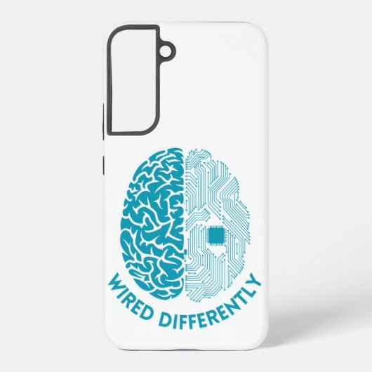 Coque Samsung Galaxy Différent câblé - Cerveau avec câblage électroniqu (Verso)