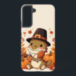 Coque Samsung Galaxy Dinosaur de Thanksgiving mignon<br><div class="desc">baguette</div>