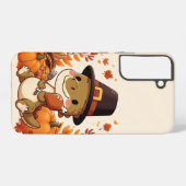 Coque Samsung Galaxy Dinosaur de Thanksgiving mignon (Verso Horizontal)