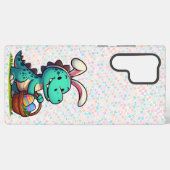 Coque Samsung Galaxy Dinosaure de lapin de Pâques (Verso Horizontal)