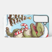 Coque Samsung Galaxy Dinosaure sucre de canne de Noël mignon (Verso Horizontal)