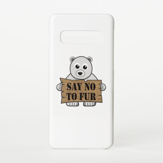 Coque Samsung Galaxy Dites non à Fur (Dos)