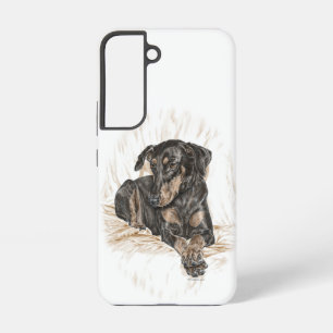 Coque Samsung Galaxy Doberman Chien oreilles naturelles