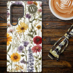 Coque Samsung Galaxy Domaine de Fleurs sauvages de pays Monogramme<br><div class="desc">Offrez-vous le charme intemporel des fleurs sauvages de la campagne et ajoutez une touche de charme d'inspiration nature à votre quotidien grâce à ce boîtier de téléphone portable personnalisé.</div>