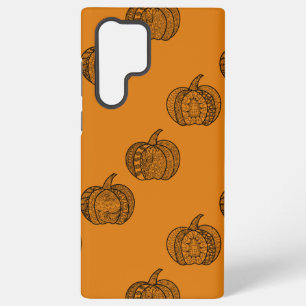 Coque Samsung Galaxy Doodles d'Halloween boho mandala citrouilles Autom