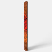 Coque Samsung Galaxy Dragon en Cuir Orange Lumineux (Verso Horizontal)