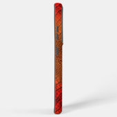 Coque Samsung Galaxy Dragon en Cuir Orange Lumineux (Côté droit)