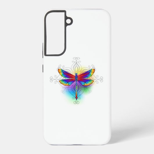 Coque Samsung Galaxy Dragonfly en arc-en-ciel (Verso)
