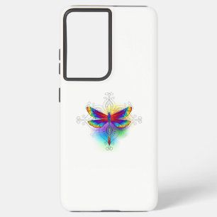Coque Samsung Galaxy Dragonfly en arc-en-ciel