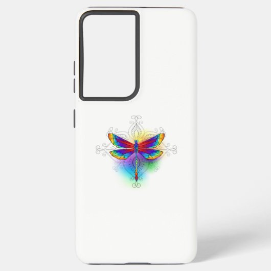 Coque Samsung Galaxy Dragonfly en arc-en-ciel (Verso)