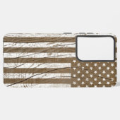 Coque Samsung Galaxy Drapeau américain Grrain Grunge (Verso Horizontal)