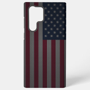 Coque Samsung Galaxy Drapeau américain Maillage métallique