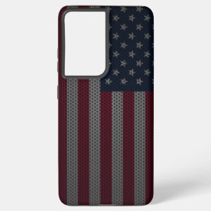 Coque Samsung Galaxy Drapeau américain Maillage métallique