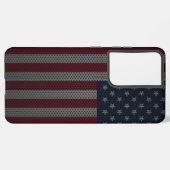Coque Samsung Galaxy Drapeau américain Maillage métallique (Côté gauche)