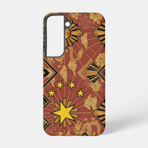 Coque Samsung Galaxy Drapeau Art Déco du patrimoine Chine Vintage
