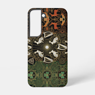 Coque Samsung Galaxy Drapeau Art Déco du patrimoine Irlande Vintage