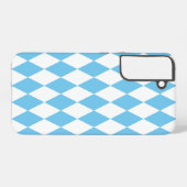 Coque Samsung Galaxy Drapeau bleu et blanc Bavière Rhombus Motif (Verso Horizontal)
