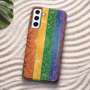 Coque Samsung Galaxy Drapeau de la fierté Art Déco   Arc-en-ciel I Vint