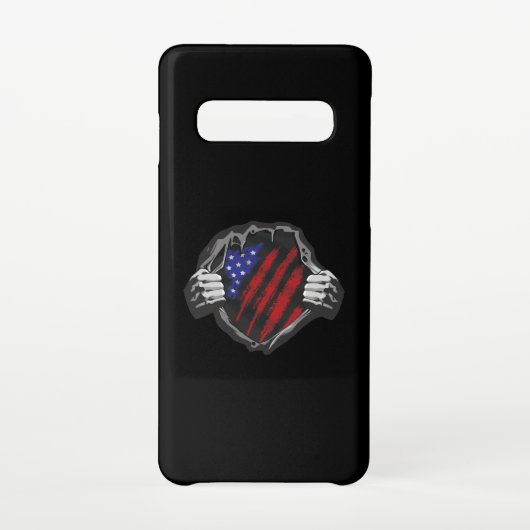 Coque Samsung Galaxy Drapeau superhero USA (Dos)
