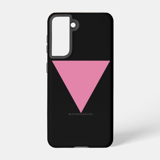 Coque Samsung Galaxy Drapeau triangle rose de SlipperyJoe Symbole rose  (Verso)