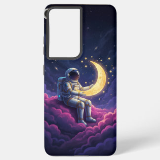 Coque Samsung Galaxy Dreamy Astronaut & Golden Moon - Galactic Magic Il