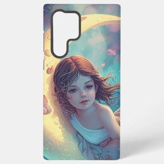 Coque Samsung Galaxy Dreamy Moon Girl Samsung Case Design | Cute Baby 