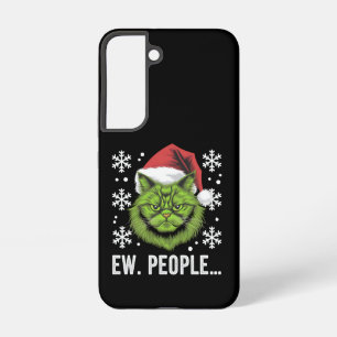 Coque Samsung Galaxy Drôle de chat de Noël Ew personnes amateurs de cha