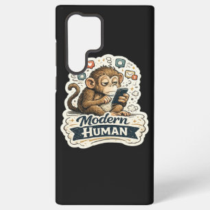 Coque Samsung Galaxy Drôle de Singe Humain Moderne Smartphone Réseaux S
