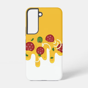 Coque Samsung Galaxy Drôle Pizza au Fromage Rétro Coulant Keto Party