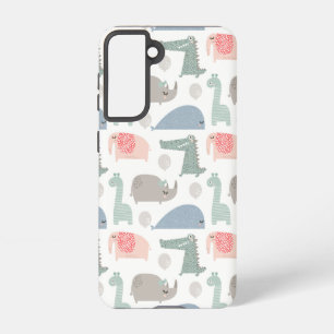 Coque Samsung Galaxy Drôle Visage mignon Doodle Motif animal