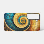 Coque Samsung Galaxy Dubman Does Design: Glowing Fibonacci Spiral Art (Verso Horizontal)