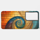 Coque Samsung Galaxy Dubman Does Design: Glowing Fibonacci Spiral Art (Verso Horizontal)