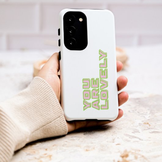 Coque Samsung Galaxy Duo coloured typography-You are lovely mantra
