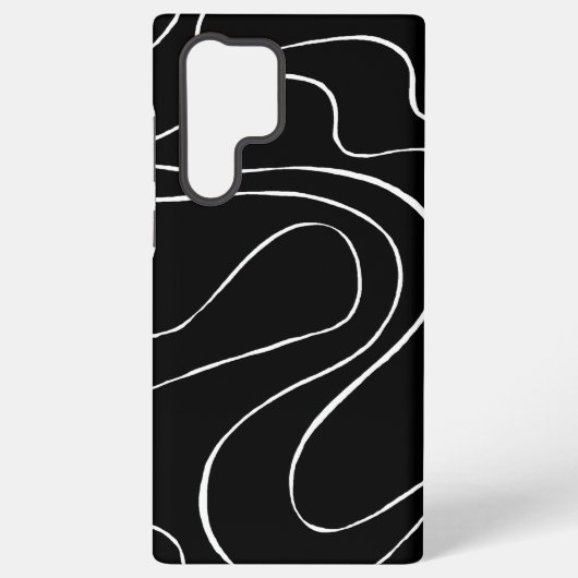 Coque Samsung Galaxy Ebb et flux 2 - Noir sur blanc (Verso)