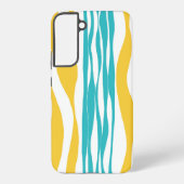 Coque Samsung Galaxy Ebb et flux - Turquoise & Jaune (Verso)