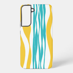Coque Samsung Galaxy Ebb et flux - Turquoise & Jaune