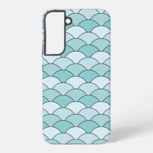 Coque Samsung Galaxy Écailés de dragon, éventails, vagues, Seigaiha, Bl