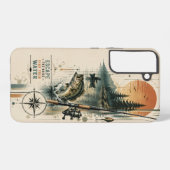 Coque Samsung Galaxy "Échappez au bruit" Pêche à l'ancienne  (Verso Horizontal)