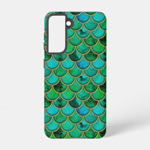 Coque Samsung Galaxy Echelle verte 3d avec or