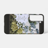 Coque Samsung Galaxy Écriture avec des roses (Verso Horizontal)